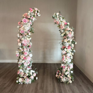 pink half moon arches set